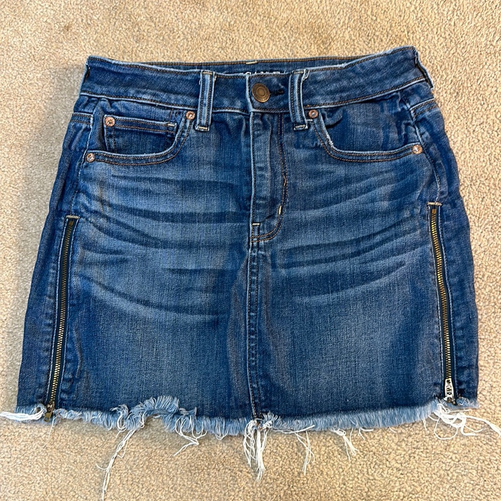 American Eagle Denim Hi-Rise Mini Skirt